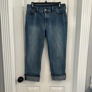 NYDJ Blue Ankle Cropped Jeans with Relaxed Fit